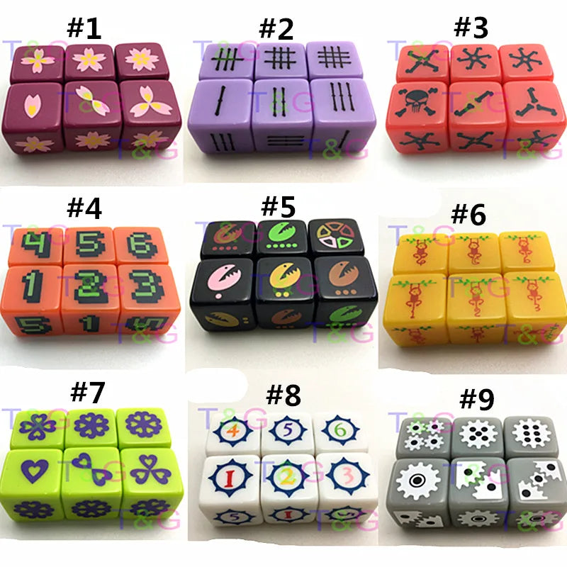 T&G Dice Customize Dice with LOGO, Engraved or Print Pattern D4-D100 for Board Game DND TRPG Entertainment