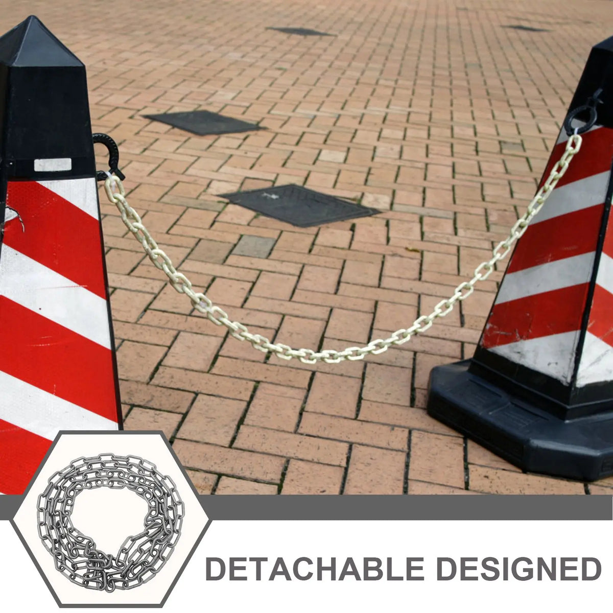 Plastic Safety Chain Warning Protection Barrier Chain Crowd Control Chain Links Parking Lot Security Barrier Traffic