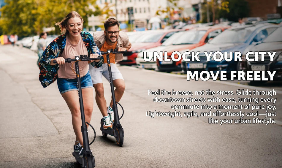 Electric Scooters for Adults,19 MPH 19 Miles Folding E-Scooter Built-in Side Lights, 550W Motor