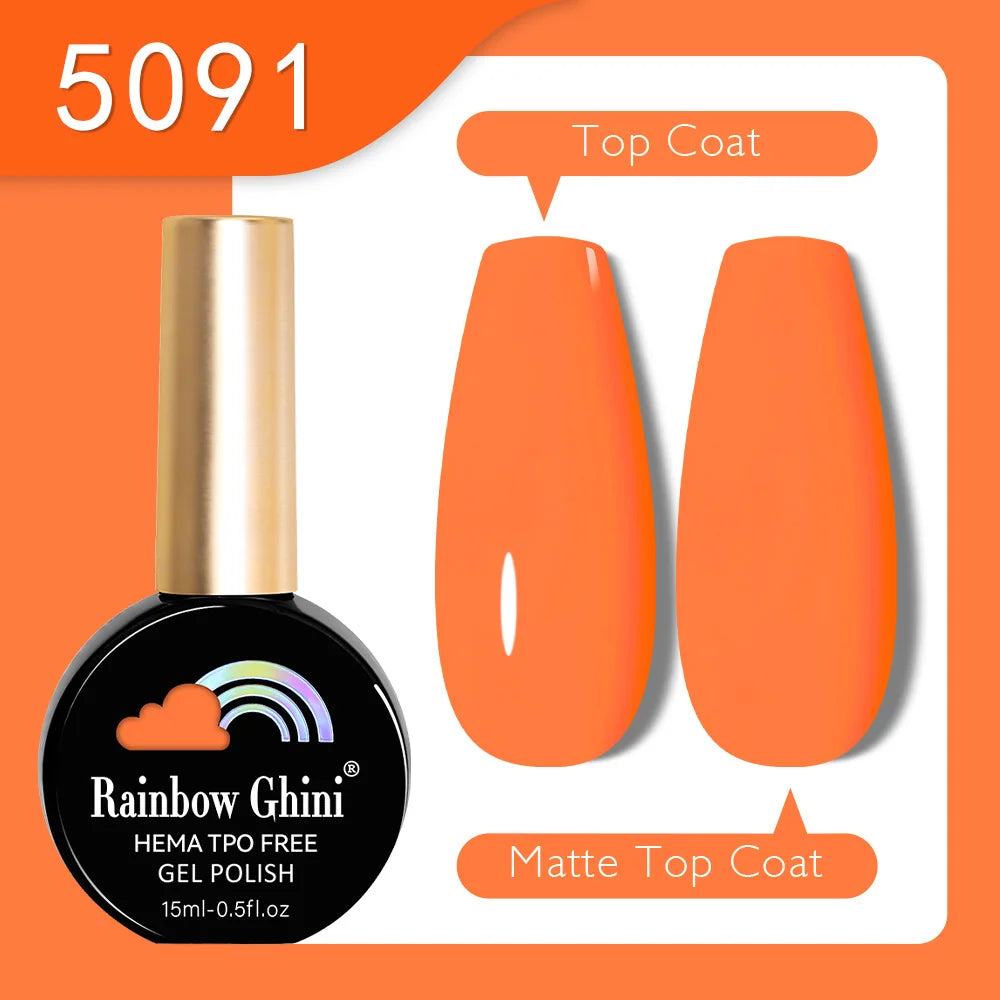 RG 15ML HEMA&TPO FREE Summer Series Fluorescent Gel Polish in Sporty Style Y2K Nail Polish Suitable for Parties Nail Art UV Gel