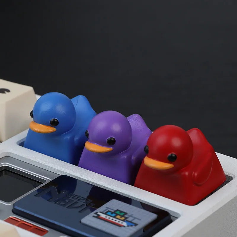 1PC Cute Duck Personalized Resin KeyCap Cartoon Decoration Gaming Key Cap for Cherry Mx Switch Gamer Mechanical Keyboard Gift