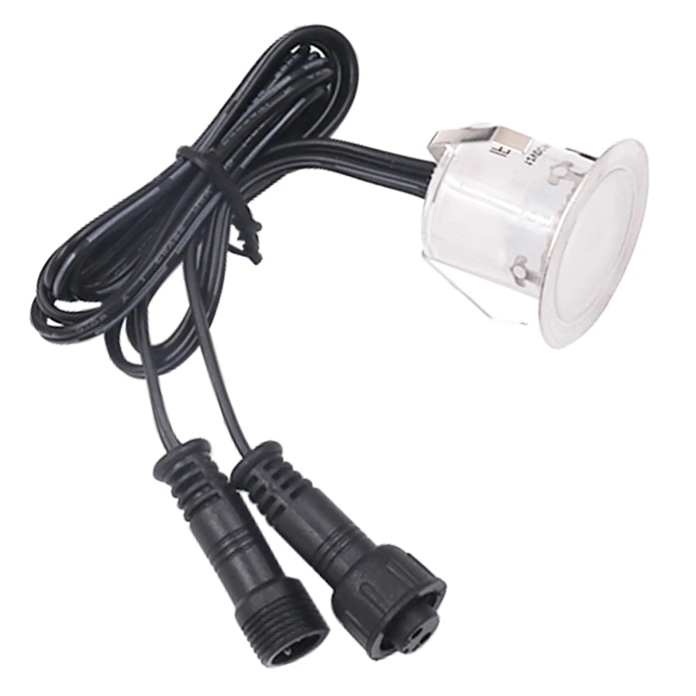 10/16PCS LED Deck Light Outdoor Wateroof DC12V Recessed Underground Bulb Lamp EU/AU/UK/US Plug For Courtyard Garden Step Stairs