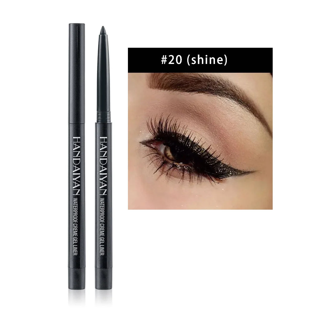 20 Colors Matte Eyeliner Gel Pencil Shine Purple Black Easy To Wear Colorful White Blue Eye Liner Pen Cream Makeup Cosmetics