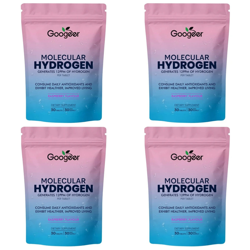 Molecular Hydrogen Water Tablets 12 PPM with Magnesium, Raspberry Flavor, Daily Wellness and Antioxidant Support, 30 Tablets