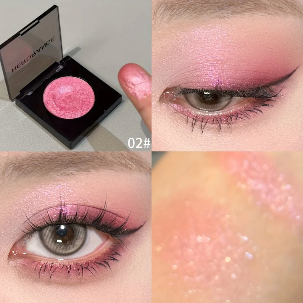 Herorange Pearl Eyeshadow Fine Shimmer Pigmented Non Clumping Brightening Highlight Beginner Friendly