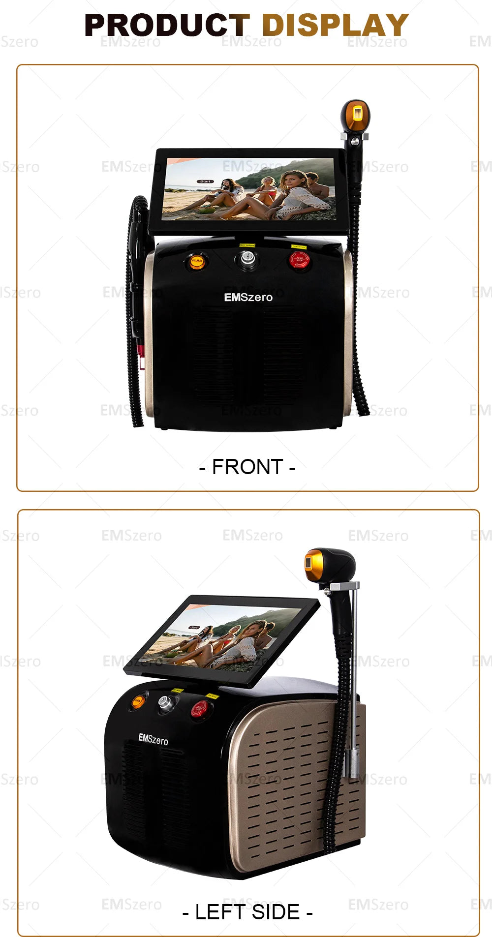 2-IN-1 Diode Laser Ice Cooling Multi-Function Machine Long Lasting Hair Smoothing & Pico Tattoo Pigment Lightening Salon Beauty