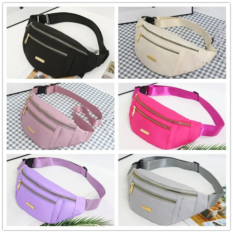 Women Sports Waist Bag Multi-Layer Fanny Pack Phone Essentials for Outdoor Activities Crossbody Purse Sports Chest Bag