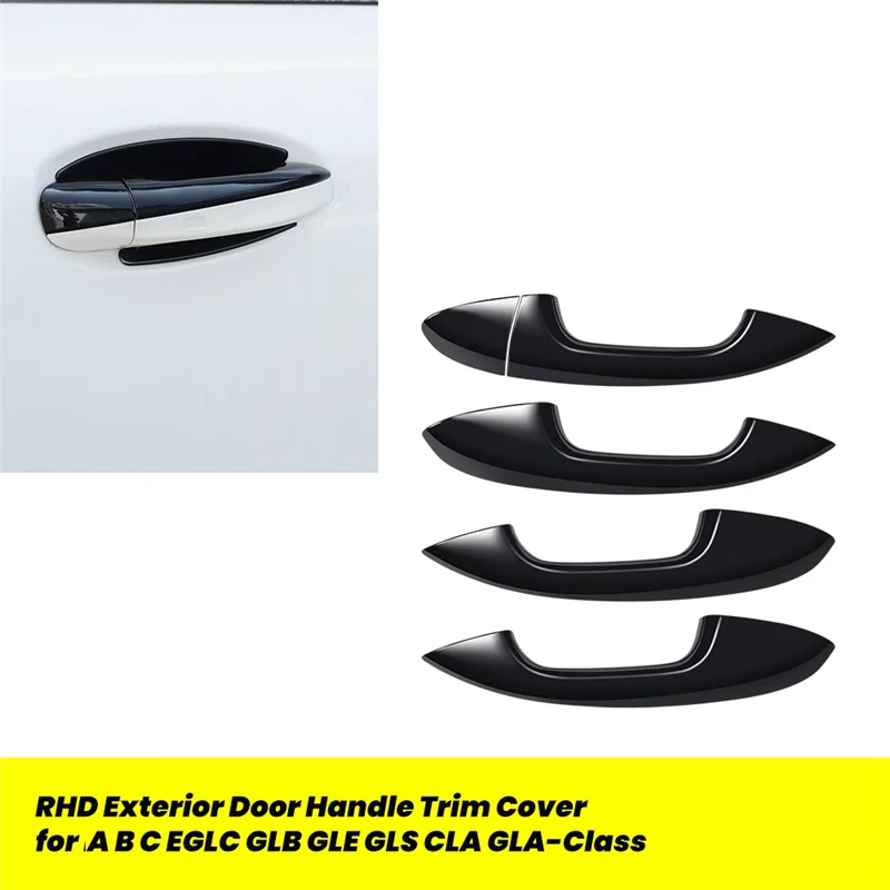 UI-RHD Exterior Door Handle Trim Cover For Mercedes-Benz A/B/C/ E/GLC/GLB/GLE/GLS/CLA/GLA-Class Door Handle Pull Stickers