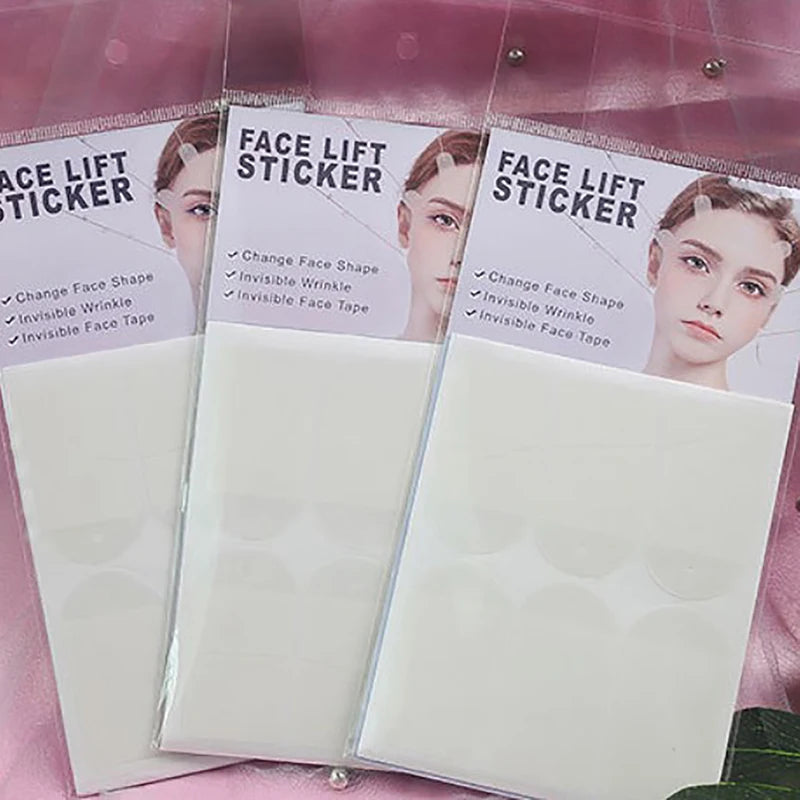 18Pcs Invisible Thin Face Stickers V-Shape Fast Lifting Facial Lift Up Neck Eye Double Chin Wrinkle Makeup Tape Skincare Tool