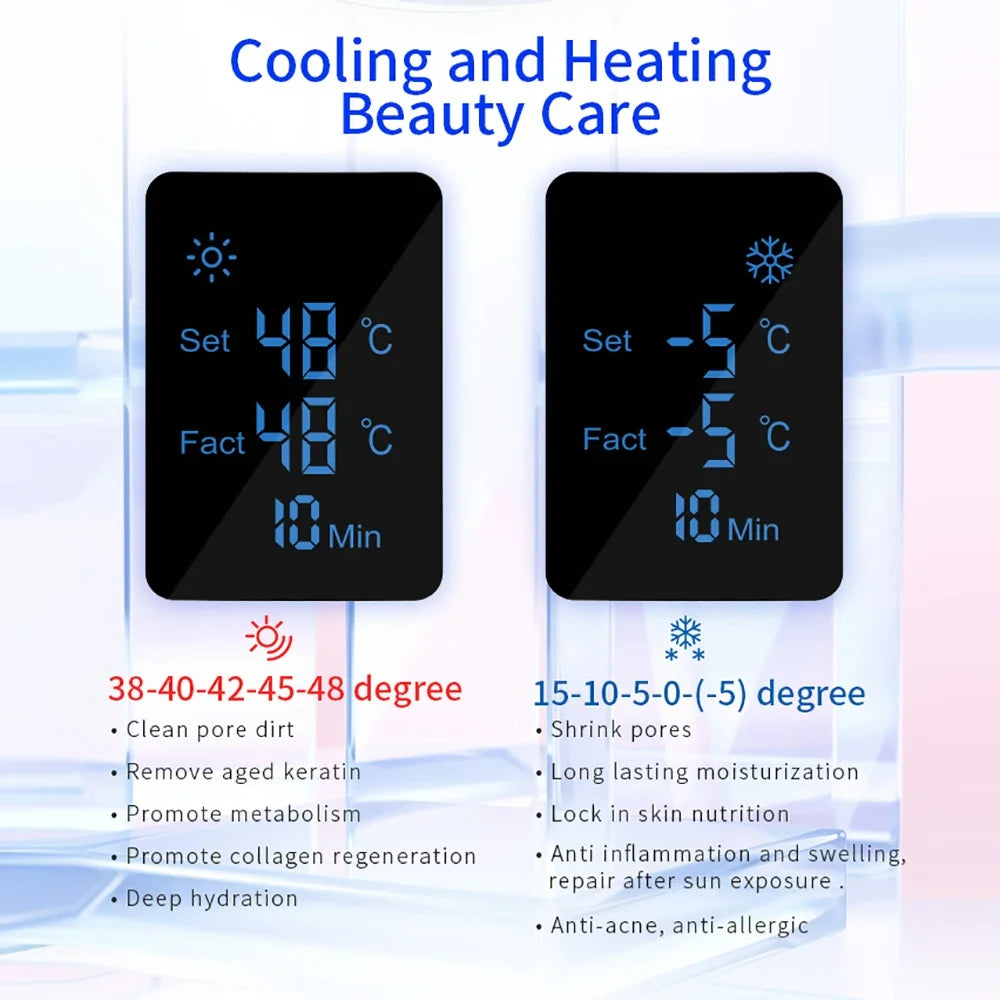 -5 To 48 Degree Ice Hammer Face Massager Ice Massage Beauty Instrument 6 Colors Photon Light Therapy for Skin Rejuvenation