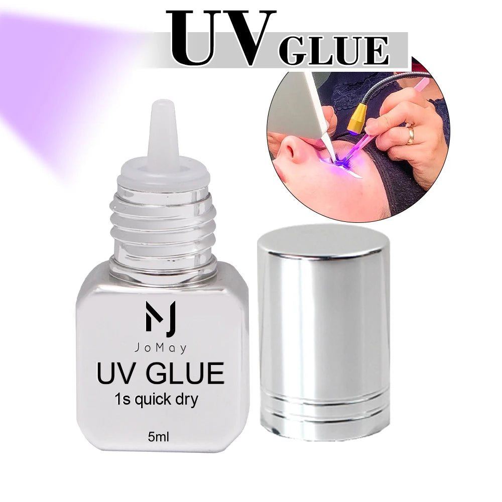 JOMAY UV Glue Strong Long Lasting UV Eye Lash Extension Glue Adhesive No Irritation UV Lash Glue Eyelash Extensio Makeup Tool