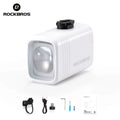 ROCKBROS 1000LM Bike Light Bicycle Front Light Type-C Headlight Smart Power Display Screen MTB Road Cycling Flash Highlight