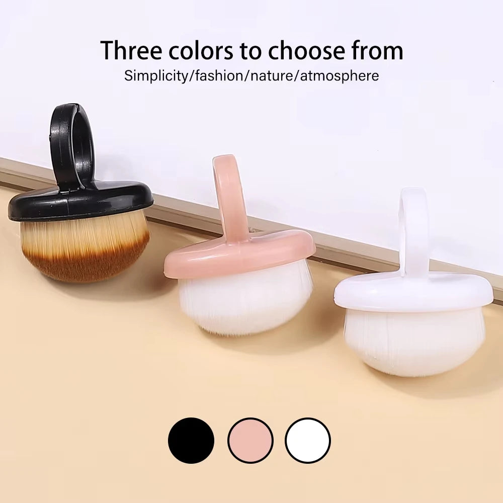 1Pcs Plastic Nails Art Dust Cleaning Brush Buckle Brush Oval Gel Dust Cleaning Make Up Ring-shaped Brush Manicure Tools