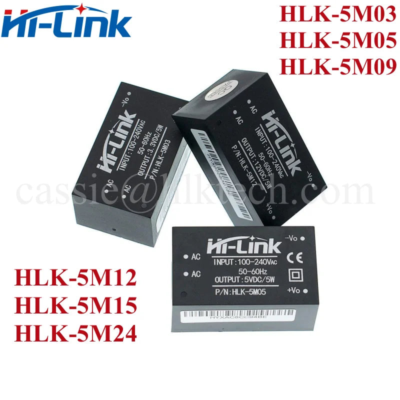 Hi-Link HLK-5M05 5M05B 5M03B 5M09B Power Line Communication Modem AC 220V to DC 12V Power 5W AC-DC Switching Power Supply Module