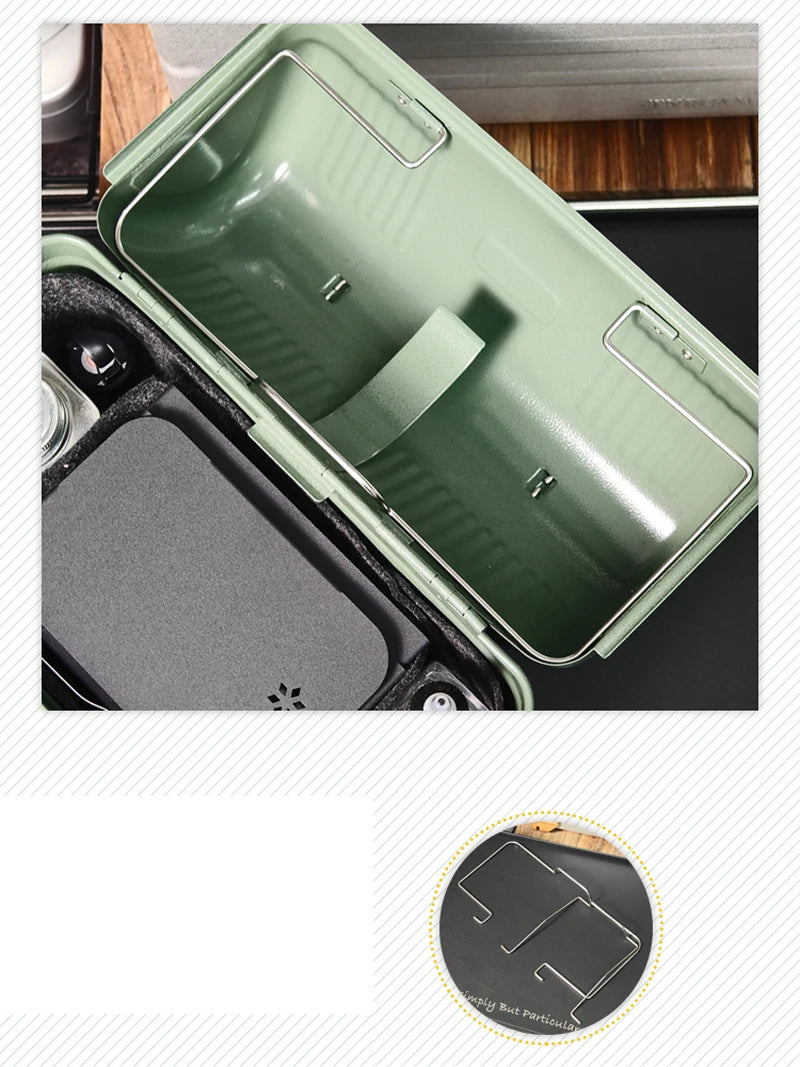 For Stanley Lunch Box 9.4L Accessories Set Handle Cowhide Cover Ultralight Aluminum Alloy Table Top Hanging Rack Felt Lining