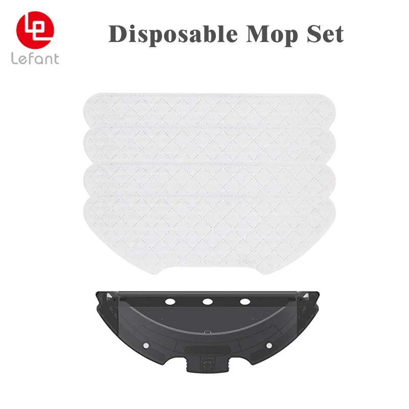 Disposable Mop x15 Pcs (3 Packs) + Support x1 for Lefant M1 U180 OKP K4 Robot Vacuum Cleaner Mopping Function Accessory Part