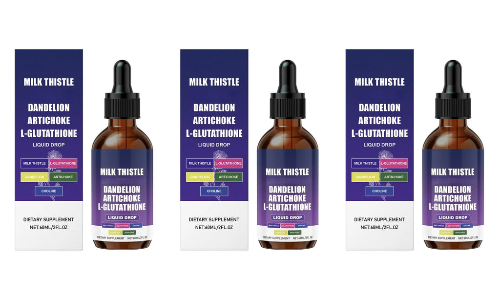 Milk Thistle+Choline Liquid Drops with L-Glutathione and Ginger for Liver Metabolic Function and Bile Flow 60 ML