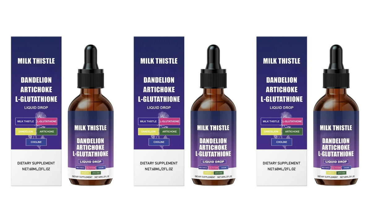 Milk Thistle+Choline Liquid Drops with L-Glutathione and Ginger for Liver Metabolic Function and Bile Flow 60 ML