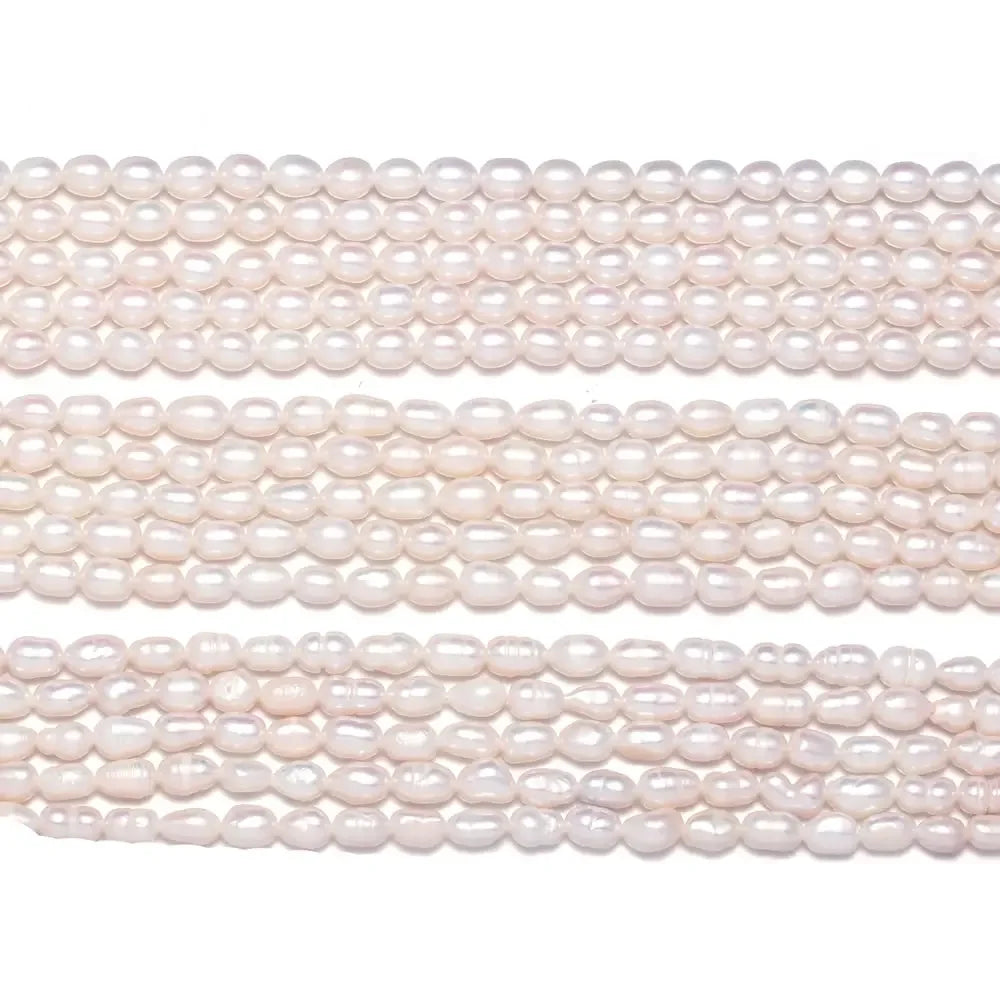 Natural Freshwater Pearl Beads High Quality Rice Shape Punch Loose Beads for DIY Elegant Necklace Bracelet Jewelry Making