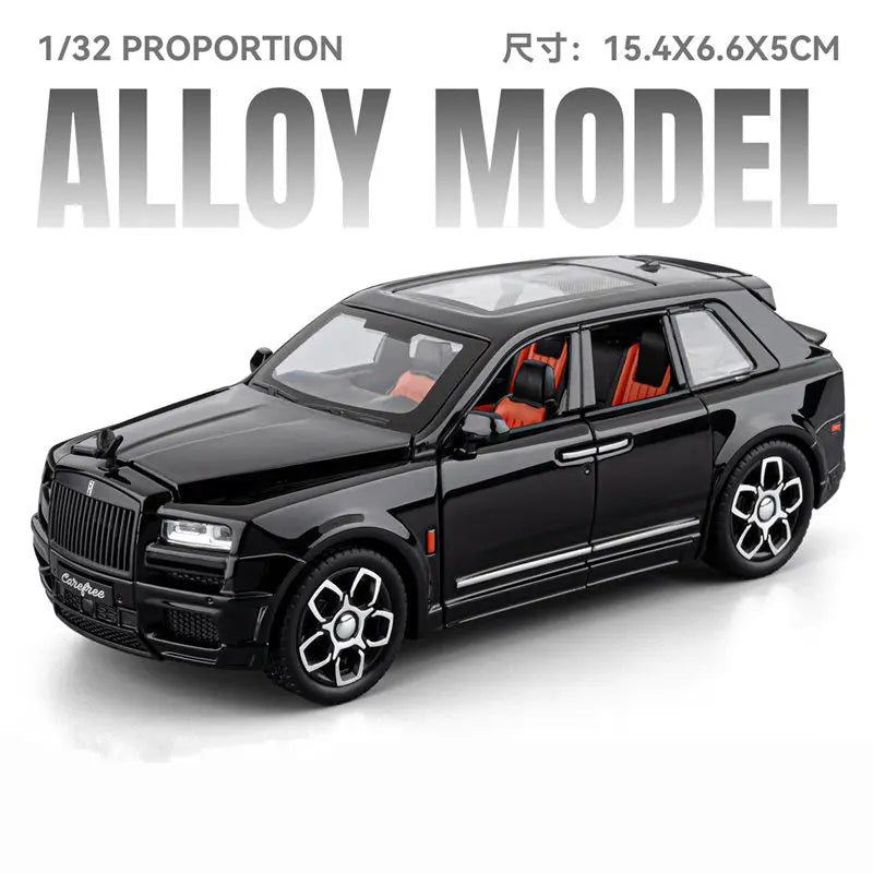 1/32 2025 Rolls Royce SUV Cullinan Alloy Luxury Car Model Diecast Metal Toy Off-road Vehicle Car Model Sound and Light Kids Gift