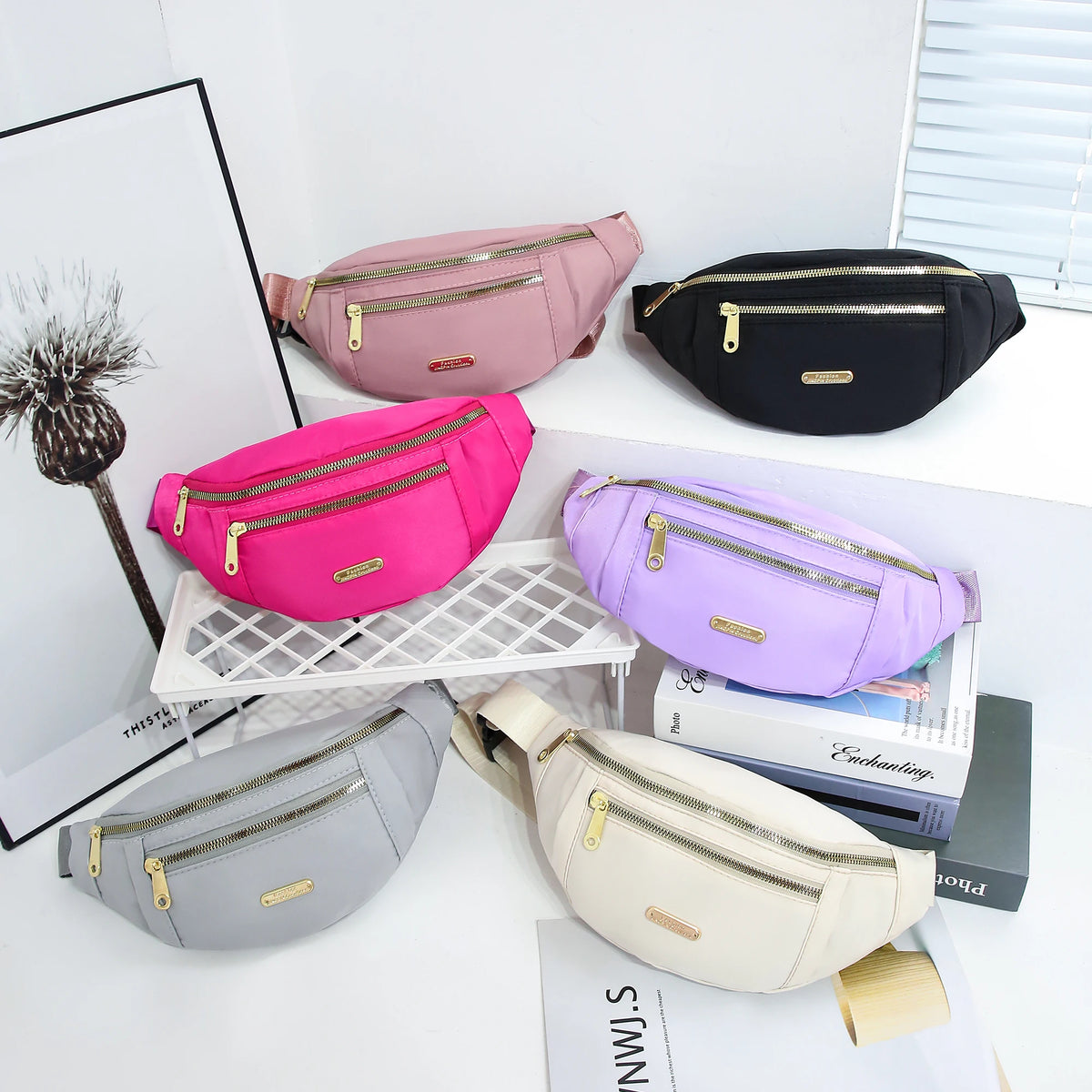 Women Sports Waist Bag Multi-Layer Fanny Pack Phone Essentials for Outdoor Activities Crossbody Purse Sports Chest Bag