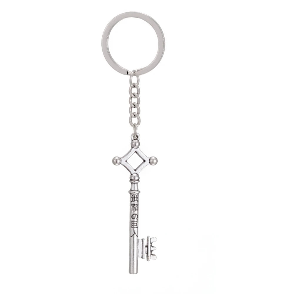 Fashion Vintage Anime chaveiro Jewelry Cosplay Gifts Attack On Titan Keychain Eren Yeager Shingeki No Kyojin Keyring Key Chains