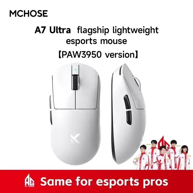 MCHOSE A7 V3 Ultra Gaming Mouse PAW3955Ti Super Sensor 20000FPS Tracking Accuracy 8kHz Polling Rate Low Latency Super Glide