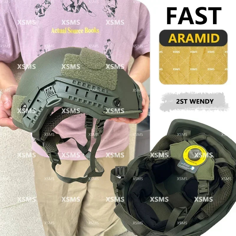 Protective Helmet  -FAST - Aramid  - Whith Wendy
