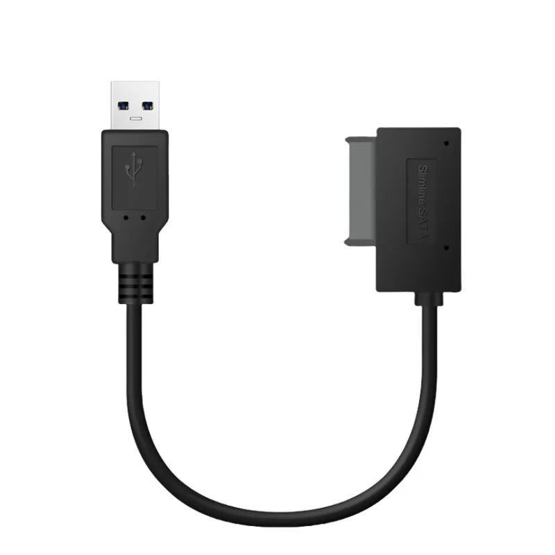 SATA to USB 2.0  Adapter Converter Cable 7+6 13pin Slimline Sata Adapter Cable Compatible for Laptop CD DVD ROM Optical Drive