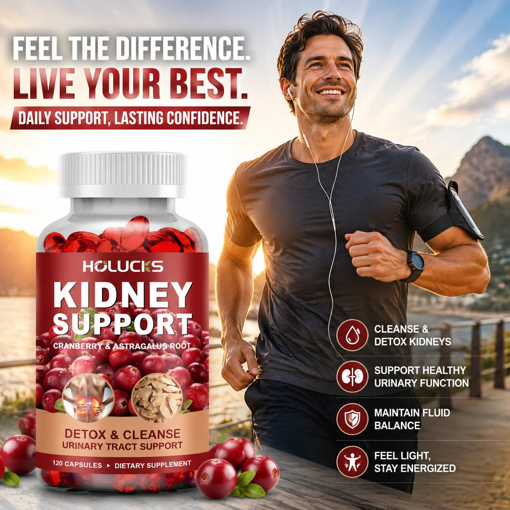 Kidney Cleanse & Detox Supplement, with Cranberry, Astragalus Root, for Kidney Restore, Support Bladder & Urinary Tract Health