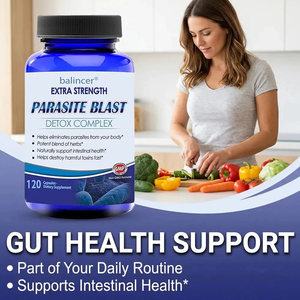 Parasite Blast Detox Complex - Eliminate Parasites, Cleanse The Intestines, and Improve Digestion