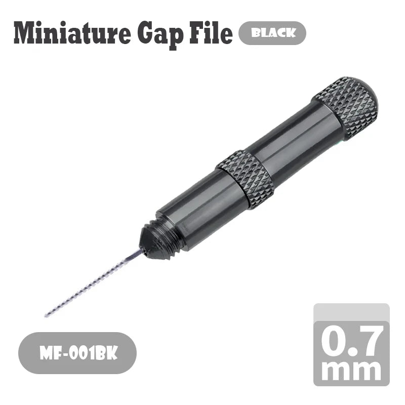 Miniature Gap File for Model Making - 0.45/0.55/0.7mm Multi caliber, Precision Hollow Cutting, Metal Needle File for Model