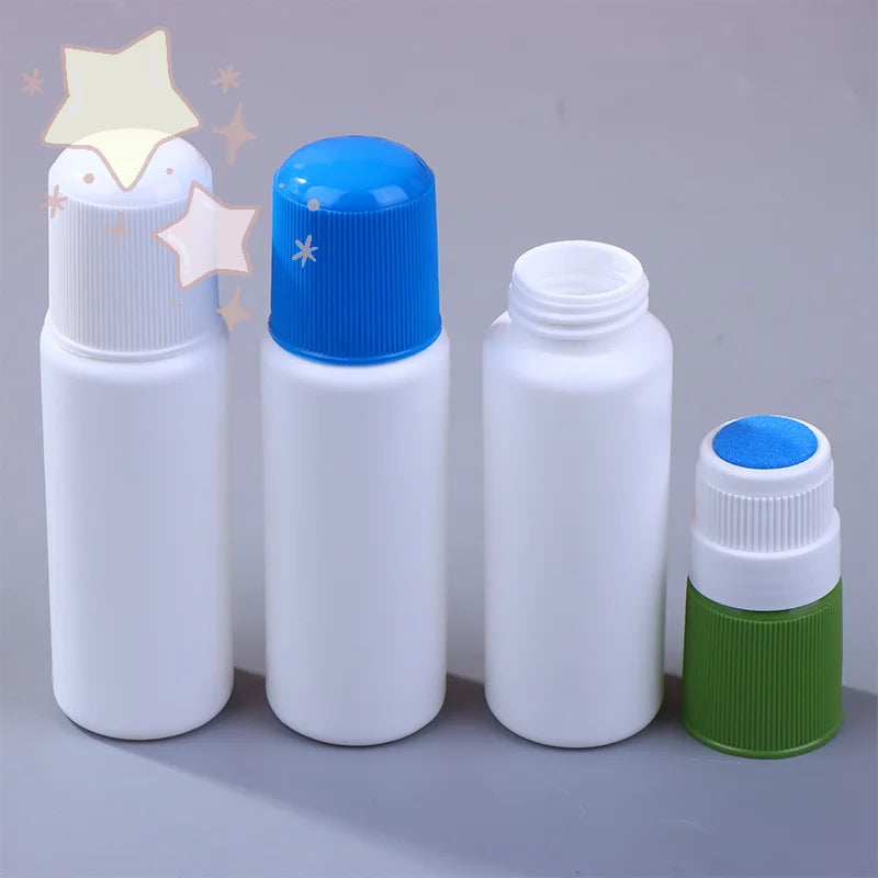 50ML Empty Smudge Bottle Liquid Applicator Sponge Head Soreness Liquid Bottle For Daub Filling Liniment Medicine
