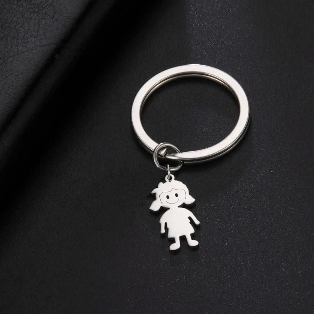 Couple Friend Custom Key Chain Personalized Keychain Family Name Gift For Women Men Father Mother Stainless Steel Charm Jewelry