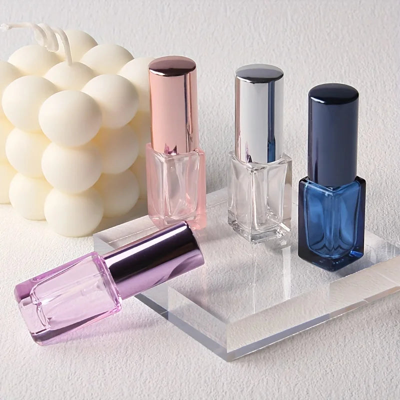 20pcs 3ml/5ml/10ml Square Empty Glass Perfume Spray Bottle Refillable Fragrance Fine Mist Atomizer Portable Liquid Containers