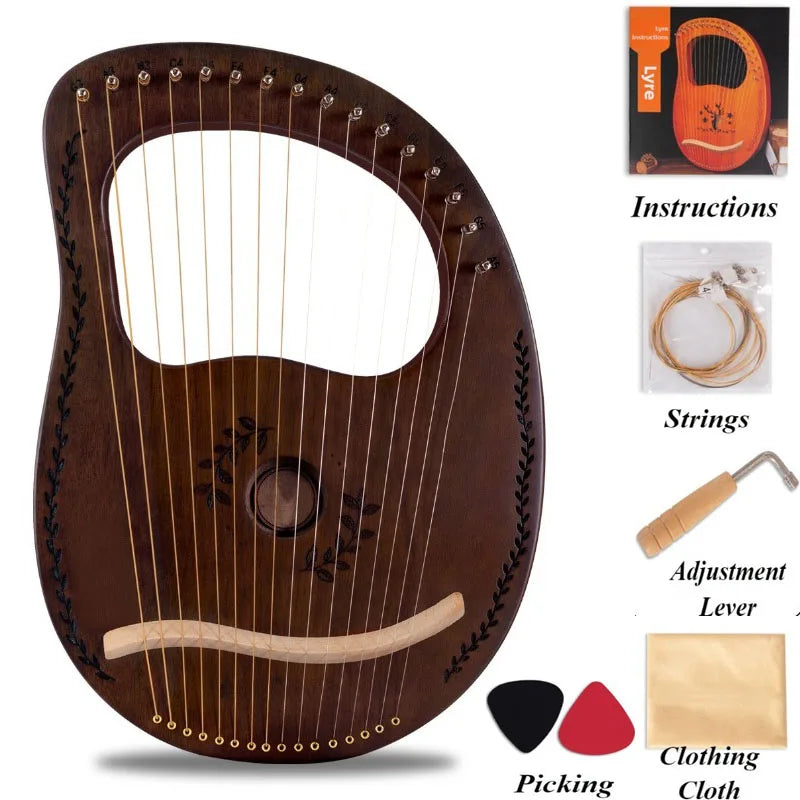16 String Harp Beginner Children Portable Lira Harp Professional Wooden Chinese Small Harps Handmade Handheld String Instruments