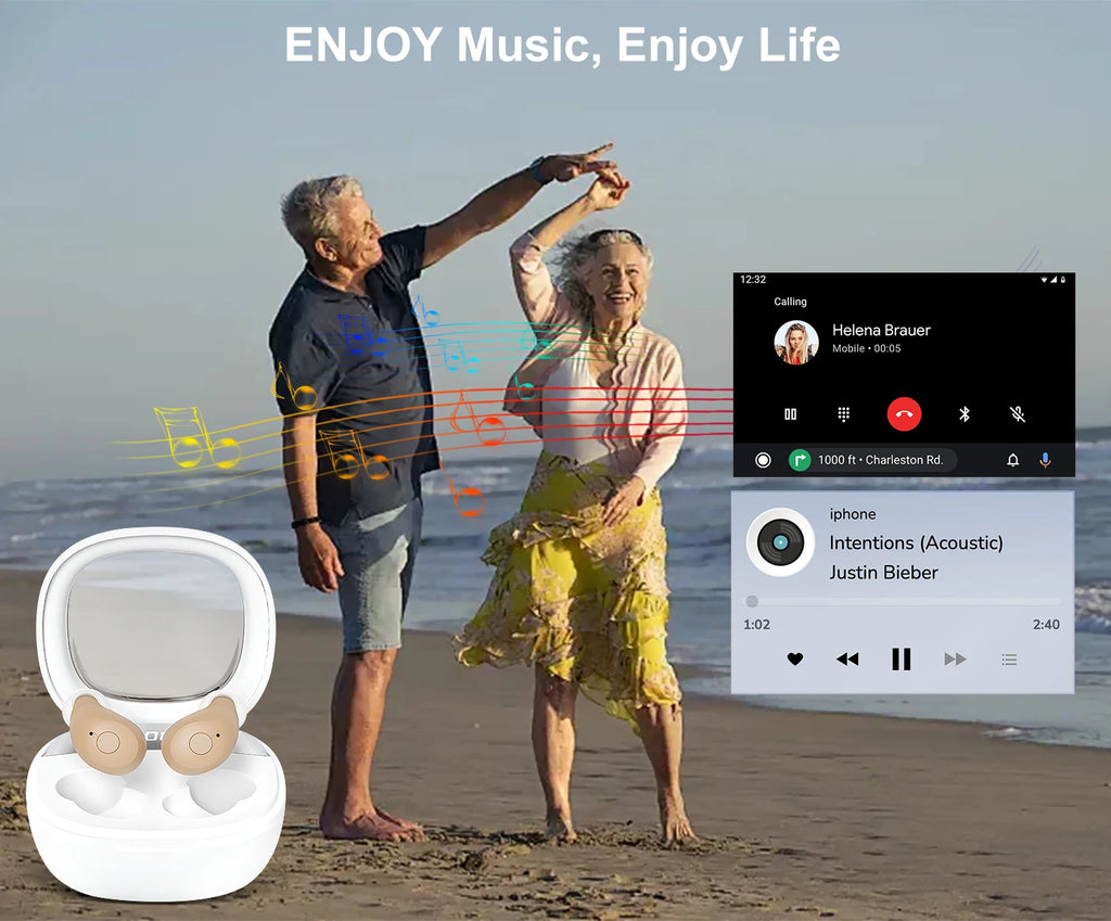 Newest 16 Channels Hearing Aid For Deafness Elderly Bluetooth Hearing Aids App Control Rechargeable Sound Amplifier Audifonos