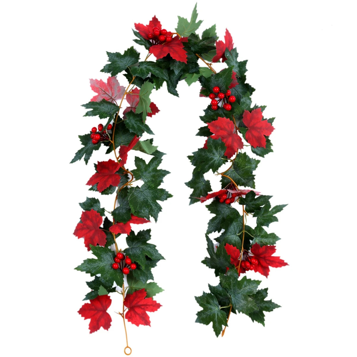 175cm Artificial Fall Maple Leaf Garland Fake Plants Autumn Decor Leaves Vine For Thanksgiving Halloween Festivals Wedding Decor