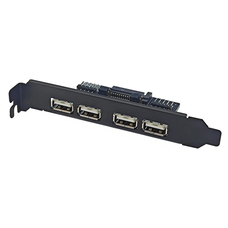 NEW Motherboard 9Pin to 4 Ports USB2.0 Baffle Adapter 30cm Cable USB 2.0 Back Panel Expansion Bracket for Desktop Computer Black