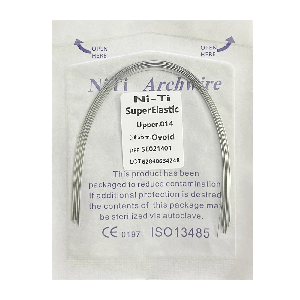 10pcs/Pack AG Dental Orthodontic Arch Wires NITI Round / Rectangular Oval Form Ortho Arch Wire Dentist Tool