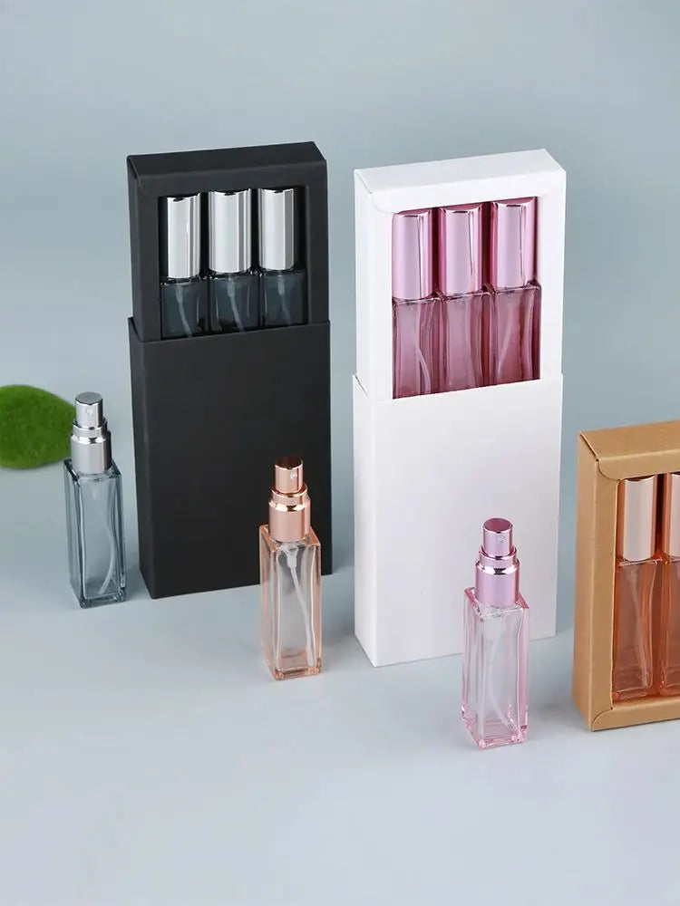 10ml Perfume Bottle Colorful Thick Glass Perfume Atomizer Portable Refillable Fragrance Bottle with Exquisite Gift Box