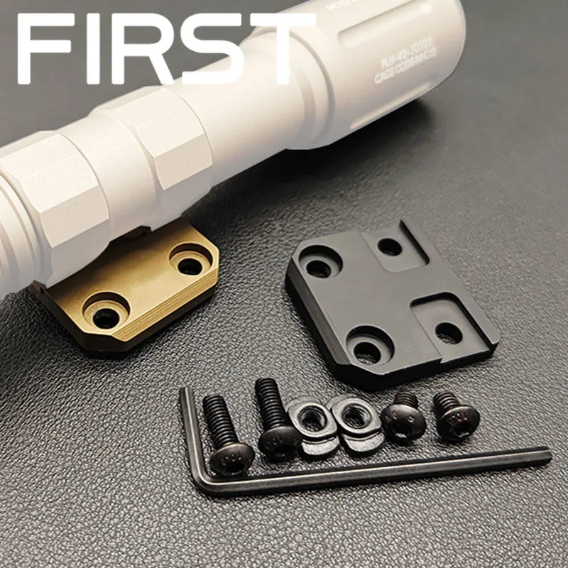 Tactical M300 M600 Side Mount M-system Flashlight Metal Base for V2 Outdoors Scout Light Airsoft Hunting Lights Mount Accessory