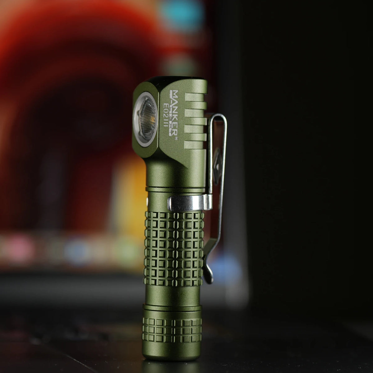 Mankerlight E02 III 560 Lumens Everyday Carry Angle Flashlight USB-C 10440 / AAA Flashlight with Reversable Clip, Magnet Base