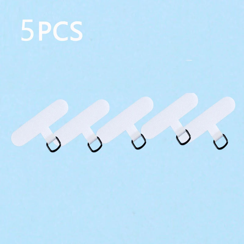 10/5/1Pcs Universal Tpu Mobile Phone Anti-lost Lanyard Card Gasket Nylon Detachable Phone Hanging Cord Strap Patch Tether Pad