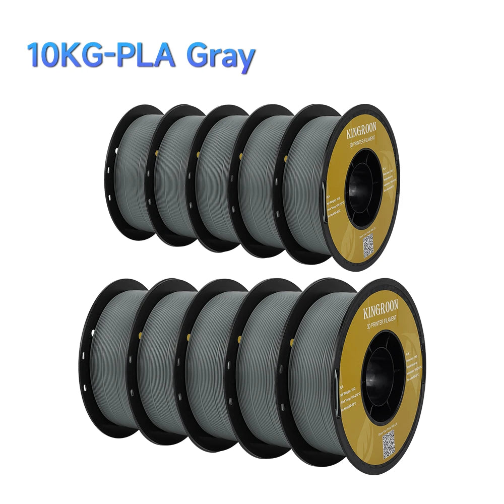 KINGROON 10kg MIX PLA Filament 1.75mm Spool Wire Plastic For 3D Printer Material +/-0.02MM Vacuum Packaging 3D Printing Filament