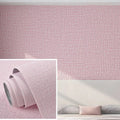 3D DIY Thicken Waterproof Mildew Proof Self-adhesive Insulation Wallpaper Linen Plain Color Stickers Renovation Wall Stickers