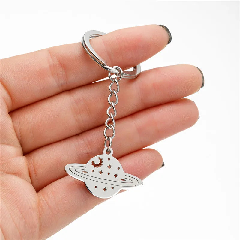 Unique Metal My Shape Chemistry Atom Keychains for Women Men Stainless Steel Car Key Chain Accessories Keyring Gifts Never Fade