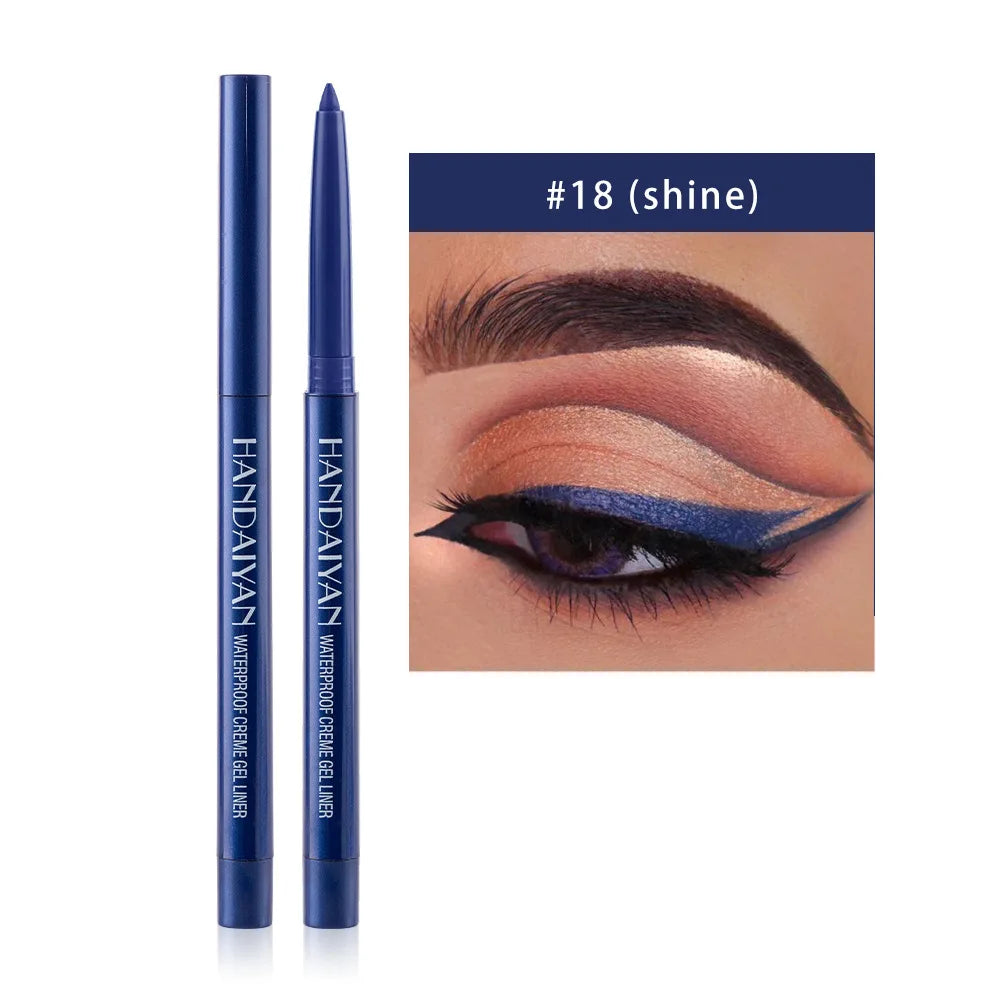 20 Colors Matte Eyeliner Gel Pencil Shine Purple Black Easy To Wear Colorful White Blue Eye Liner Pen Cream Makeup Cosmetics