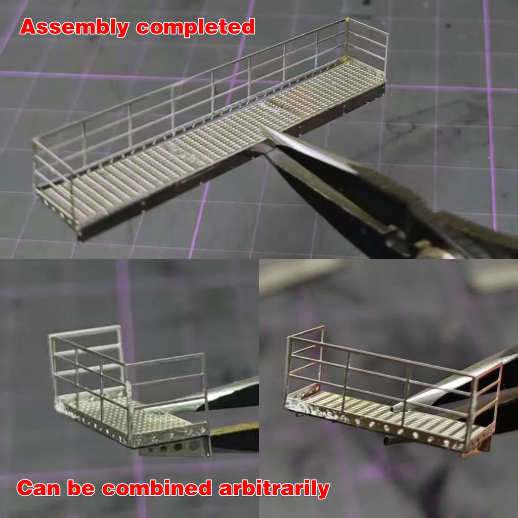 1/100 PE Robot Mech Scale Model Kit Maintenance Platform Aerial Walkway Scaffold Observation Platform Miniature Diorama Models