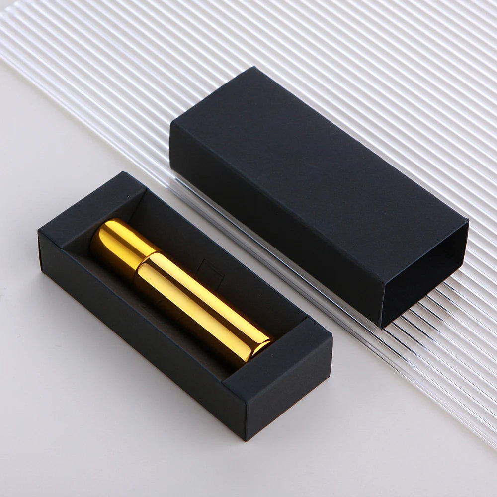 50 Pcs/Lot 10ml Electroplated Roll On Perfume Bottle Refillable Essential Oil Bottles With Box Roller Glass Vials LOGO Pay Extra